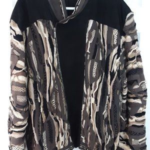 Coogi sweater jacket bomber large